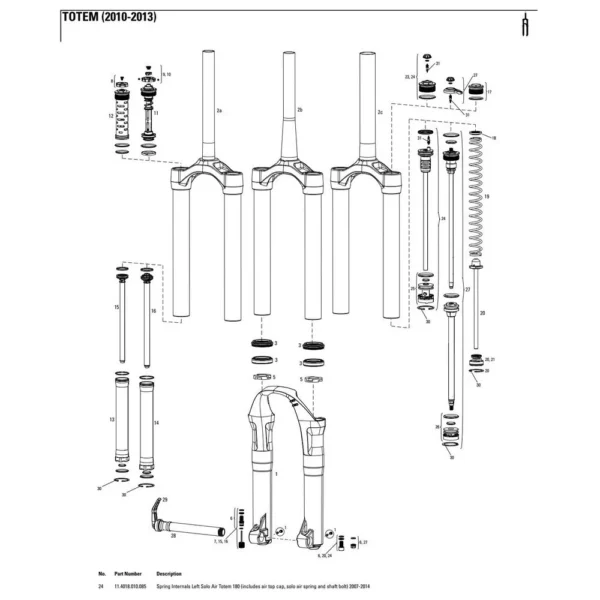 RockShox Negative Spring do RockShox Totem (2007–2014)