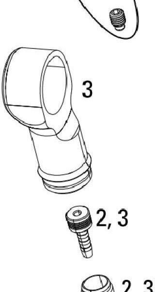 RockShox Zestaw złącz hydraulicznych RockShox – Rear Shock Hose Fitting Kit – Monarch XX